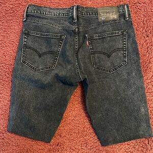 Levi's Black Washed Denim Cutoff Shorts